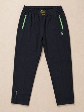 Polo Ralph Lauren Performance Jogger Sweatpants Men Large Black Neon Zip Pockets